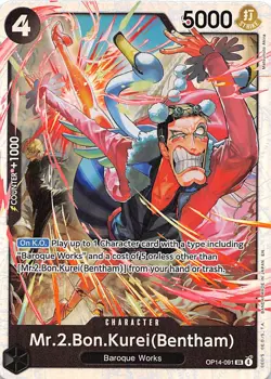 Mr.2.Bon.Kurei (Bentham) Foil OP14-091 The Azure Sea's Seven One Piece - Image 1