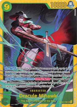 Dracule Mihawk Foil OP14-119 The Azure Sea's Seven One Piece - Image 1