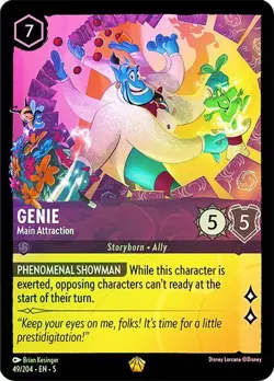 Genie Main Attraction 49/204 Shimmering Skies Cold Foil Legendary Disney Lorcana - Image 1