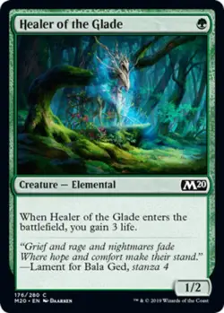 Healer of the Glade Light Play, English Magic the Gathering MTG Core Set 2020 - Image 1