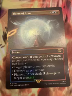 Magic The Gathering MTG - Flame of Anor (Borderless) Foil - UB LTR - Image 1