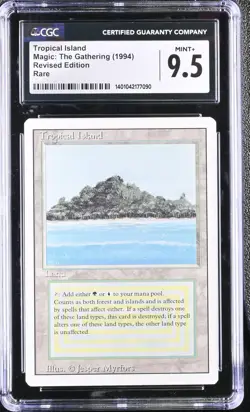 TROPICAL ISLAND Revised Rare Reserved List CGC 9.5 MTG [Nostalgium] - Image 1