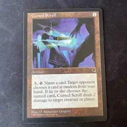 Cursed Scroll MTG Magic the Gathering Tempest NM - Image 1
