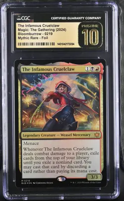 THE INFAMOUS CRUELCLAW Bloomburrow Foil Mythic CGC 10 MTG EDH [Nostalgium] - Image 1