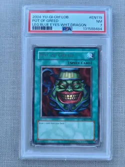 Yu-Gi-Oh! Pot of Greed LOB-EN119 PSA 7 - Image 1