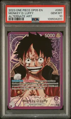 2023 ONE PIECE AWAKENING OF THE NEW ERA OP05-060 MONKEY D. LUFFY ALT ART PSA 10 - Image 1