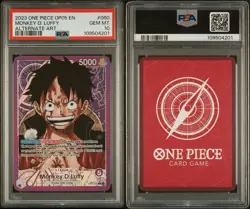 2023 ONE PIECE AWAKENING OF THE NEW ERA OP05-060 MONKEY D. LUFFY ALT ART PSA 10 - Image 3