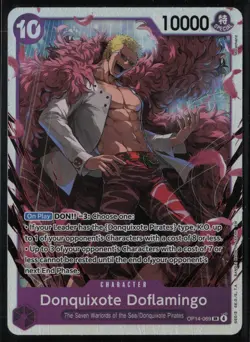 Donquixote Doflamingo OP14-069 One Piece The Azure Sea's Seven Super Rare NM - Image 1