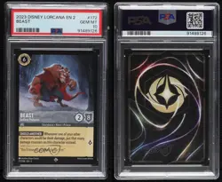 2023 Disney Lorcana Rise of the Floodborn 2 Beast Selfless Protector PSA 10 - Image 3