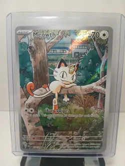 Meowth 106/094 Illustration Rare Pokemon Card TCG 2025 Phantasmal Flames NM+ - Image 1