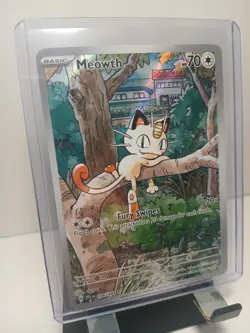 Meowth 106/094 Illustration Rare Pokemon Card TCG 2025 Phantasmal Flames NM+ - Image 2