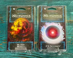 BLOOD MONEY / 23 SECONDS Android: Netrunner Flashpoint Cycle Data Packs Sealed - Image 1