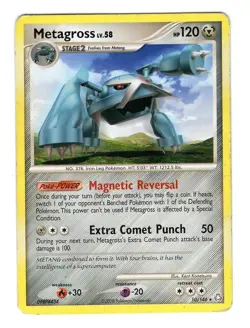 Pokemon TCG Metagross LV.58 D&P Legends Awakened 10/146 Regular Rare Card LP - Image 1