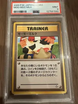2000 Pokemon Japanese Neo MOO-MOO MILK Trainer Card PSA 9 MINT (Banned Card) - Image 3