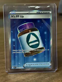Pokemon N's PP Up Trainer-Item Full Art Foil Rare Card 262/217 - Image 1