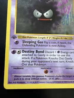Pokemon TCG Gastly 1st Edition Shadowless Card Base Set 50/102 - Image 5