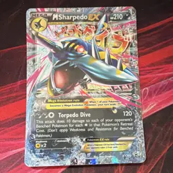 Pokemon M Sharpedo EX Promo Holo Mega XY200 XY 210 HP Beast Card - Image 1