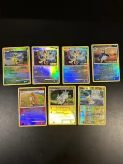 LOT of 7 Diamond and Pearl/Platinum Pokemon Cards DAMAGED - Image 1