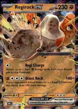 Regirock ex #101/182 SV10: Destined Rivals Near Mint or Better - Pokemon Card - Image 1