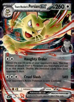 Team Rocket's Persian ex #150/182 SV10: Destined Rivals Near Mint - Pokemon Card - Image 1