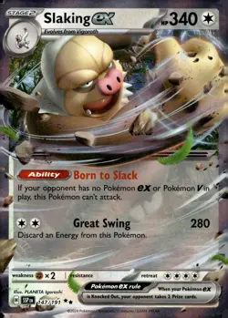 Slaking ex #147/191 SV08: Surging Sparks (HOLO) - Near Mint - Pokemon Card - Image 1