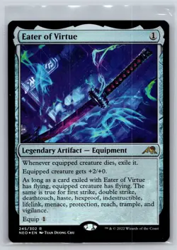 2022 MTG Kamigawa Neon Dynasty Eater of Virtue FOIL Rare 245/302 NM - Image 1