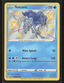 Suicune #SV022/SV122 Shining Fates: Shiny Vault Shiny Holo Rare Pokemon TCG NM/M - Image 1
