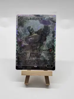 Leonardo, Cutting Edge (Showcase) (Fracture Foil) TMNT MTG - Image 1