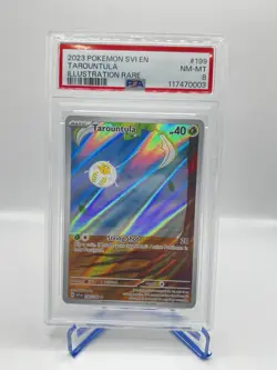 2023 POKEMON SVI EN-SCARLET & VIOLET ILLUSTRATION RARE #199 TAROUNTULA PSA 8 - Image 1
