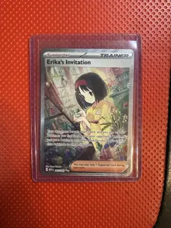 Pokemon TCG Scarlet & Violet Trainer Supporter Erika's Invitation 203/165 - Image 1