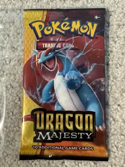 Pokemon Sun & Moon Dragon Majesty Booster Pack (Salamence Art) Factory Sealed - Image 1