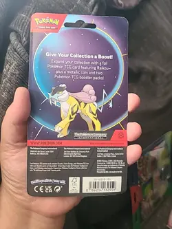 Pokemon Raikou Blister Pack with Foil Promo Card, Coin & 2 Booster Packs - Image 2