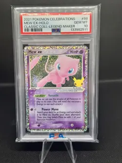 2021 POKEMON CELEBRATIONS CLASSIC COLLECTION #88 MEW EX-HOLO PSA 10 - Image 1