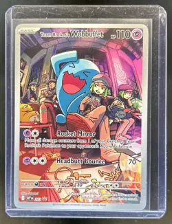 2023-25 Pokemon SV Black Star Promos Team Rocket's Wobbuffet #203 - Image 1