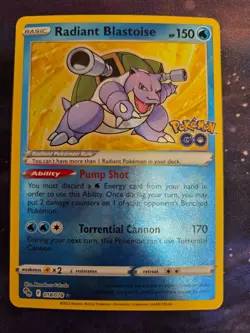 Radiant Blastoise 018/078 Pokemon GO Holo - Image 1