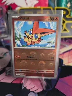 Pokemon TCG Victini Pokeball Reverse Holo Rare 12/86 Near Mint - Image 1