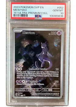 2023 POKEMON SVP EN-SV BLACK STAR PROMO 151 ULTRA-PREM COLL #052 MEWTWO PSA 10 - Image 1