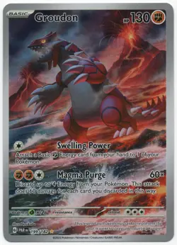 Groudon 199/182 Paradox Rift PAR SV04 Pokemon TCG Illustration Rare NM - Image 1