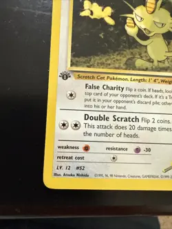 Vintage Pokemon Gym Challenge Giovanni's Meowth 1st Edition 43/132 - Image 5