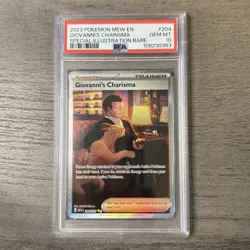 Giovanni's Charisma Special Illustration Rare PSA 10 2023 Pokemon Mew EN #204 - Image 1