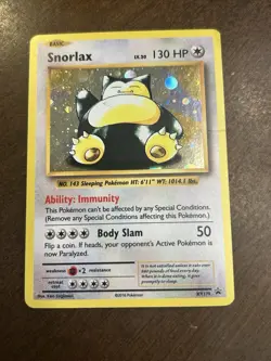 HP Snorlax XY179 XY Evolutions Holo Black Star Promo Card 2016 Pokemon - Image 1