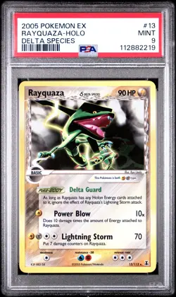 Rayquaza 2005 Pokemon Delta Species PSA 9 #13 - Image 1