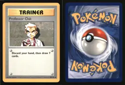 Professor Oak 88/102 Uncommon Base Set Shadowless Pokemon Unlimited LP - Image 3