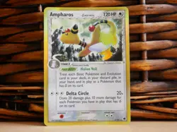 Pokemon AMPHAROS 1/101 HOLO RARE | LP Light Play | EX Dragon Frontiers | 2006 #2 - Image 1