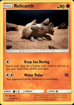 Relicanth 111/236 Uncommon Unified Minds Pokemon NM - Image 1