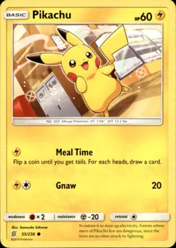 Pikachu 55/236 Common Unified Minds Pokemon NM - Image 1