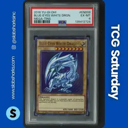 2016 YU-GI-OH! MEGA-TIN LIMITED EDITION #CT13-EN008 BLUE-EYES WHITE DRAGON PSA 6 - Image 1