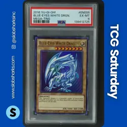 2016 YU-GI-OH! MEGA-TIN LIMITED EDITION #CT13-EN008 BLUE-EYES WHITE DRAGON PSA 6 - Image 1
