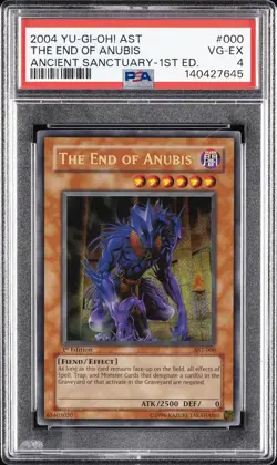 2004 YU-GI-OH! AST-ANCIENT SANCTUARY 1ST ED #000 THE END OF ANUBIS PSA 4 - Image 1