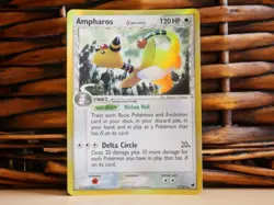 Pokemon AMPHAROS 1/101 HOLO RARE | LP Light Play | EX Dragon Frontiers | 2006 #1 - Image 1